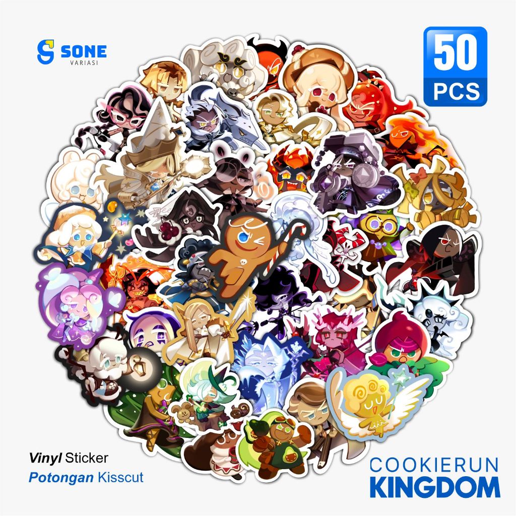 

Stiker Pack COOKIERUN KINGDOM/ Sticker Kartun Anak Paper Vinyl Waterproof Glossy Dekorasi Buku Jurnal