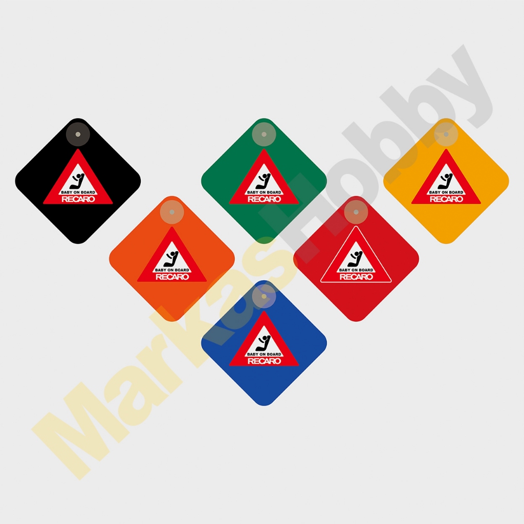 Tempelan Kaca Mobil RECARO  Baby On Board Triangle