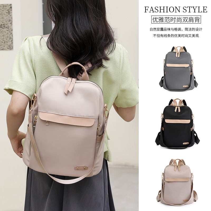 Tas Ransel Sekolah Polos Trendy / Tas Ransel Wanita