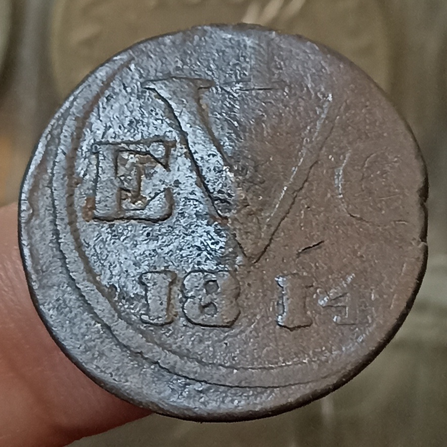 Koin Kuno Indonesia /Java (Indonesian States) 1 Duit Tahun 1814