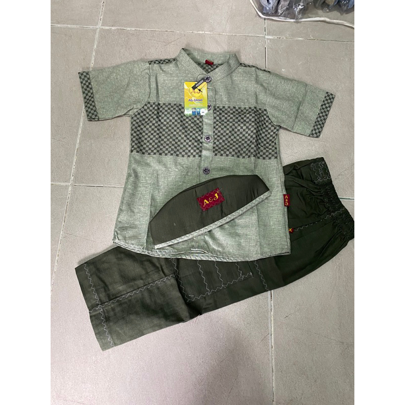 Setelan Koko anak cardinal Aljami Lengan pendek / Setelan koko anak cardinal / koko anak aljami leng
