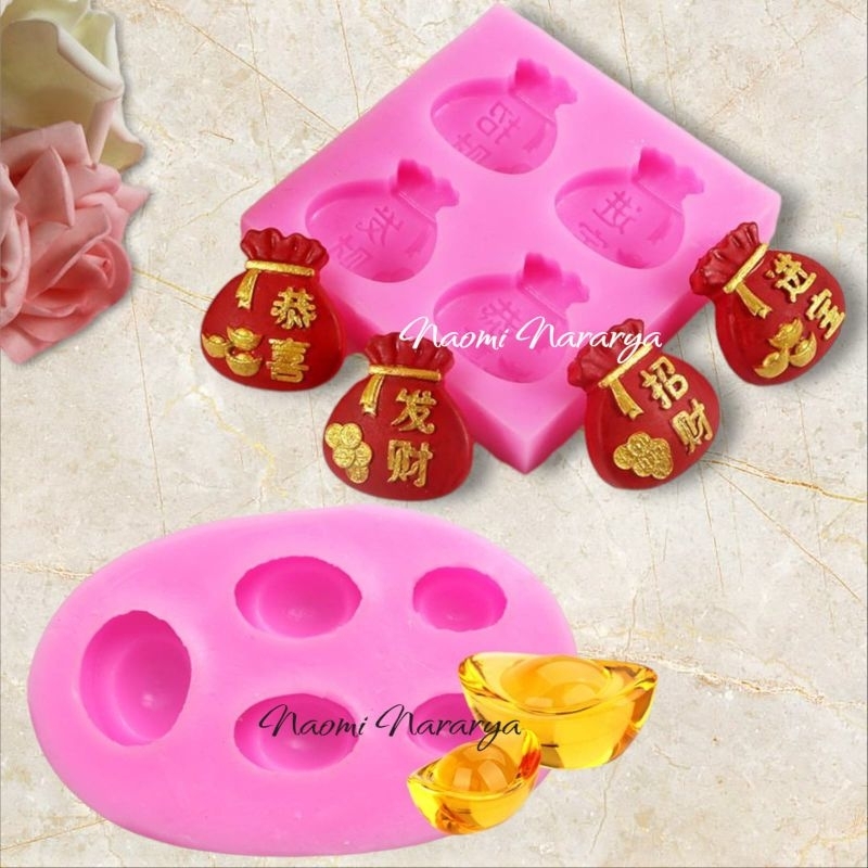 Naomi Cetakan Silikon Puding Coklat Koin China imlek