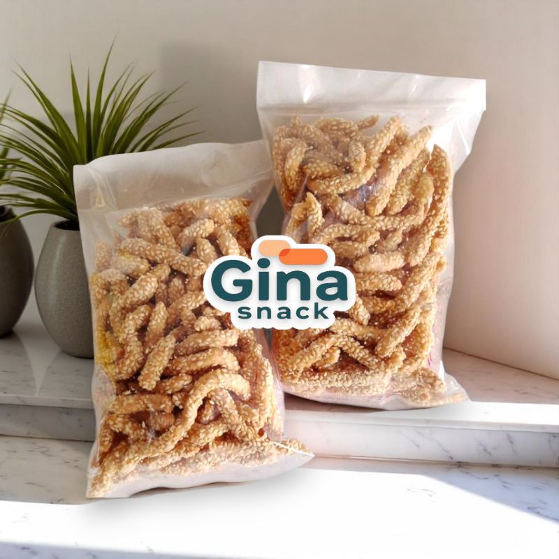 

Keciput Wijen Panjang 250g – Camilan Renyah Gurih Tradisional | Snack Kering Khas Jadul Gina Snack