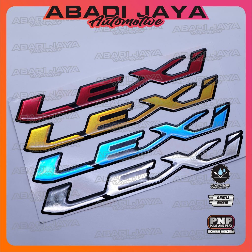 Emblem yamaha lexi / emblem timbul yamaha lexi / emblem titanium lexi / emblem yamaha lexi / stiker 