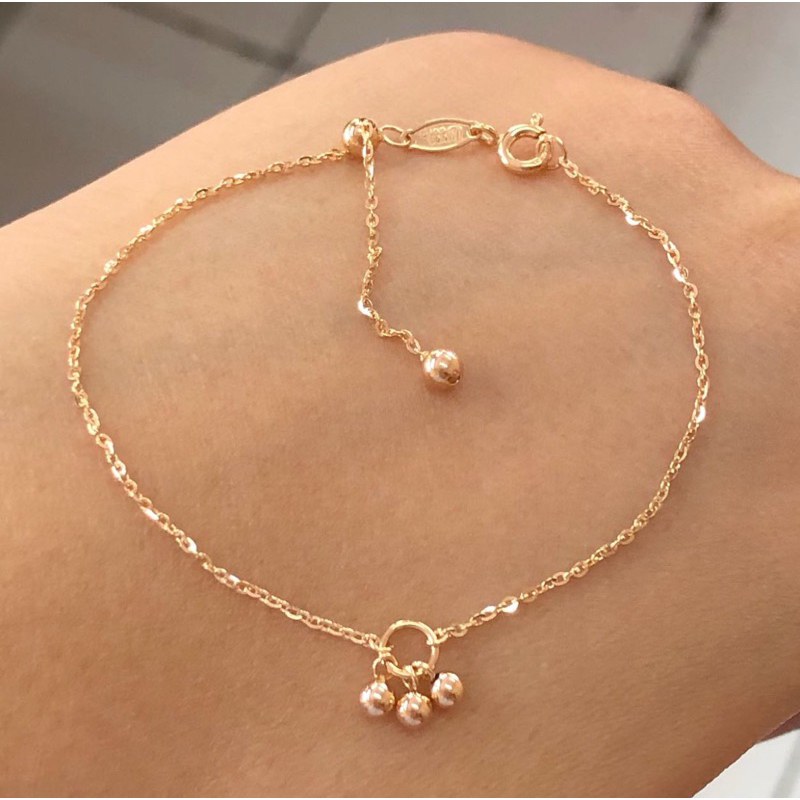 MA10- GELANG SERUT ROUND BOBA UBS 1.2GR KADAR 375 PANJANG 15-19CM