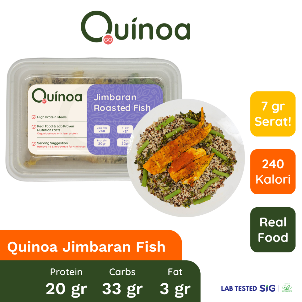 

Quinoa Go High Protein Low Calorie Diet Quinoa with Jimbaran Roasted Fish
