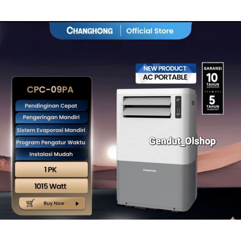 (Khusus Wilayah Kota Palembang) Ac Portable Changhong 1PK CPC09PA, Palembang