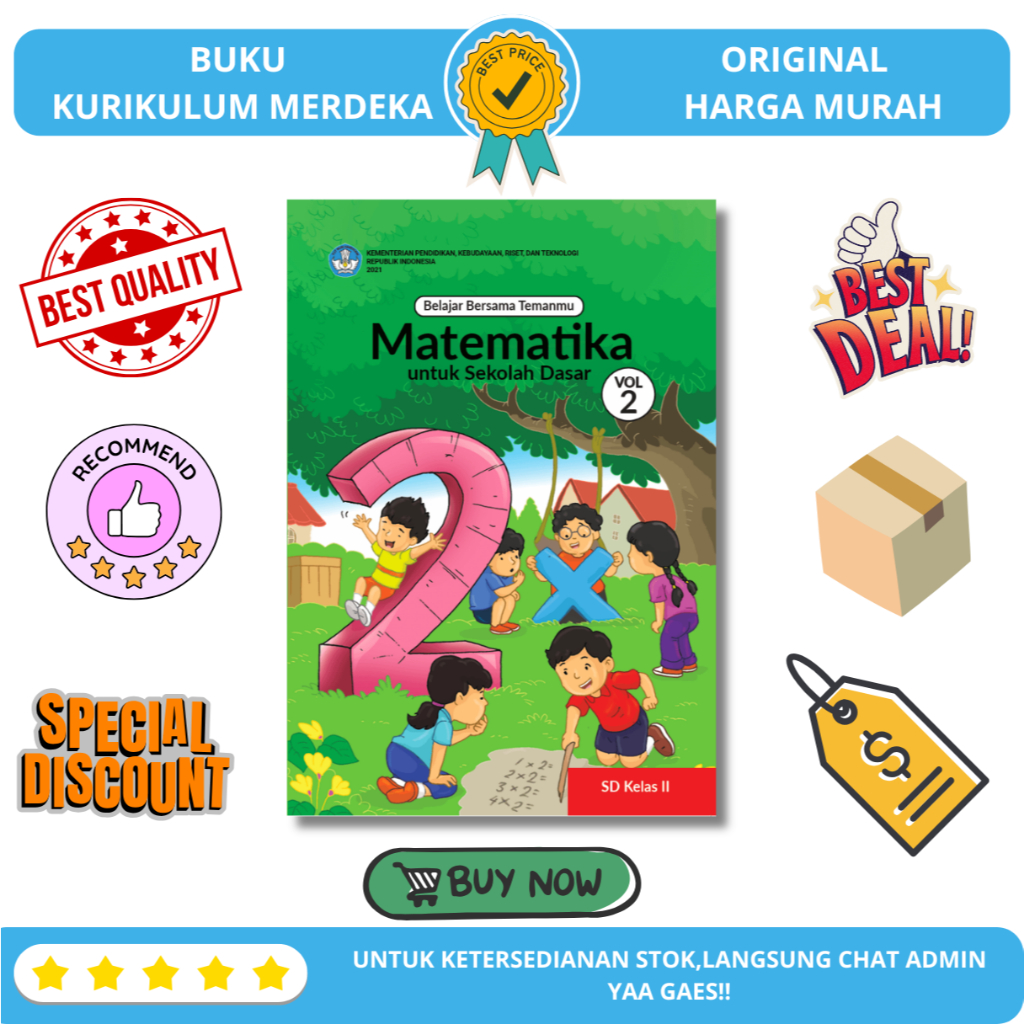 BUKU SISWA KURIKULUM-MERDEKA KELAS 2 SD/MI - BELAJAR BERSAMA TEMANMU MATEMATIKA Volume 2