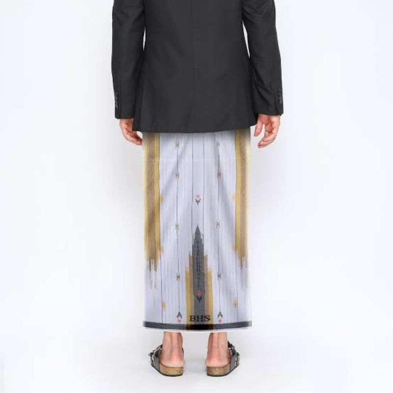 Sarung BHS Royal Gold Motif R66 SCA Putih Kuning Second