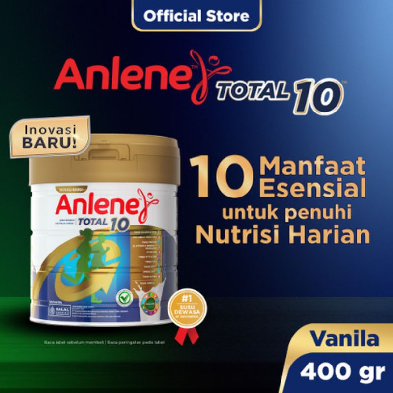 

ANLENE TOTAL10.400gr&800gr.SUSU TULANG SENDI OTOT PREMIUM TINGGI KALSIUM COLLAGEN DAN PROTEIN DENGAN 10MANFAAT ESSENSIAL 25VITAMIN&MINERAL.