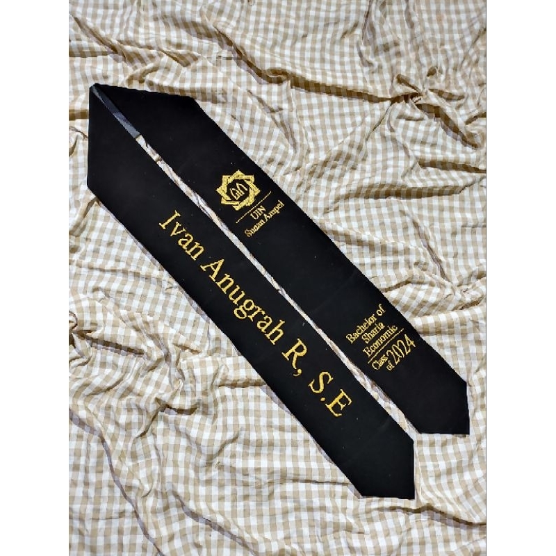 selempang wisuda | selempang leher | selempang murah | free custom LOGO + NAMA