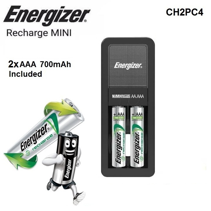 Charger Baterai Energizer Mini + Baterai AAA 2pcs