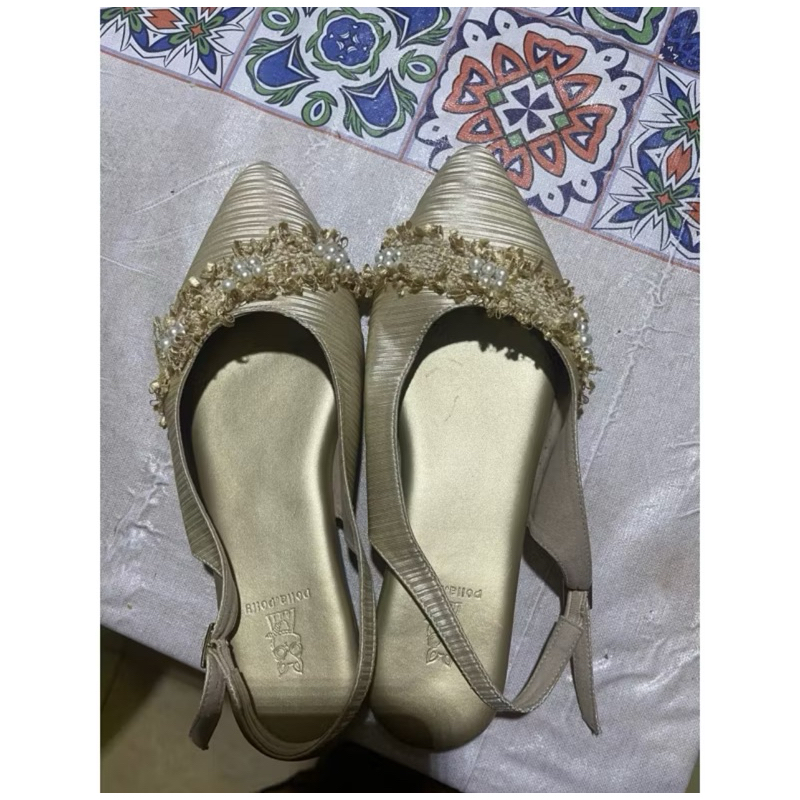 flatshoes gold loly poly