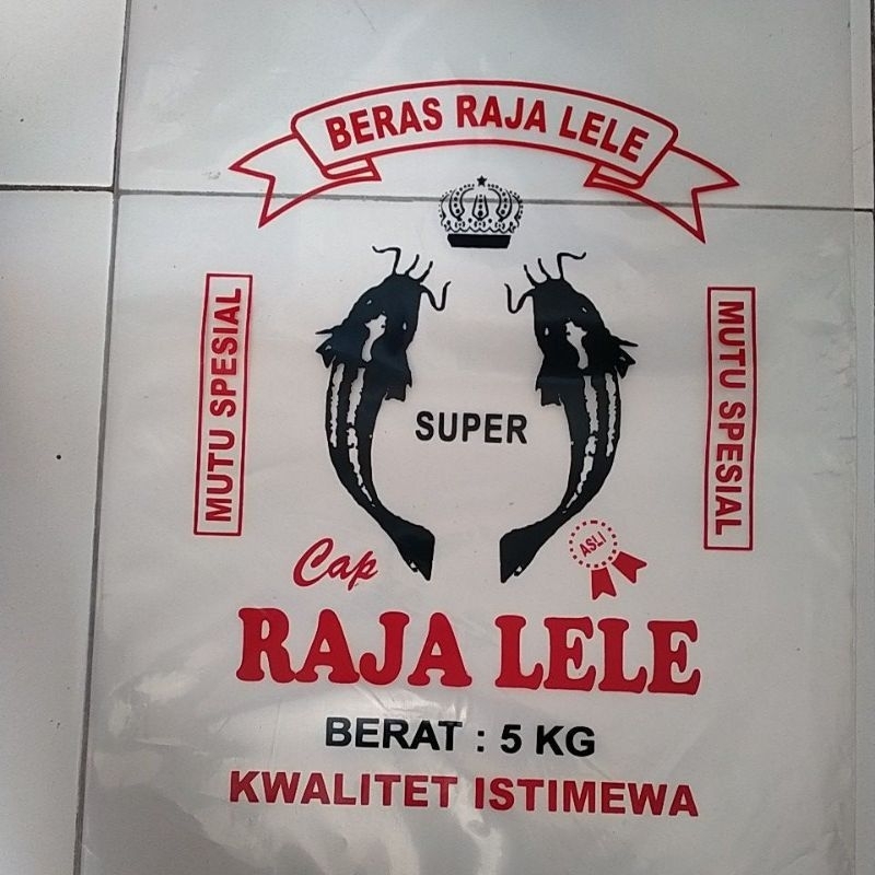 Plastik Kemasan Beras 3kg dan 5kg  Cap RAJA LELE  – Tebal, Kuat, Murah (100pc)