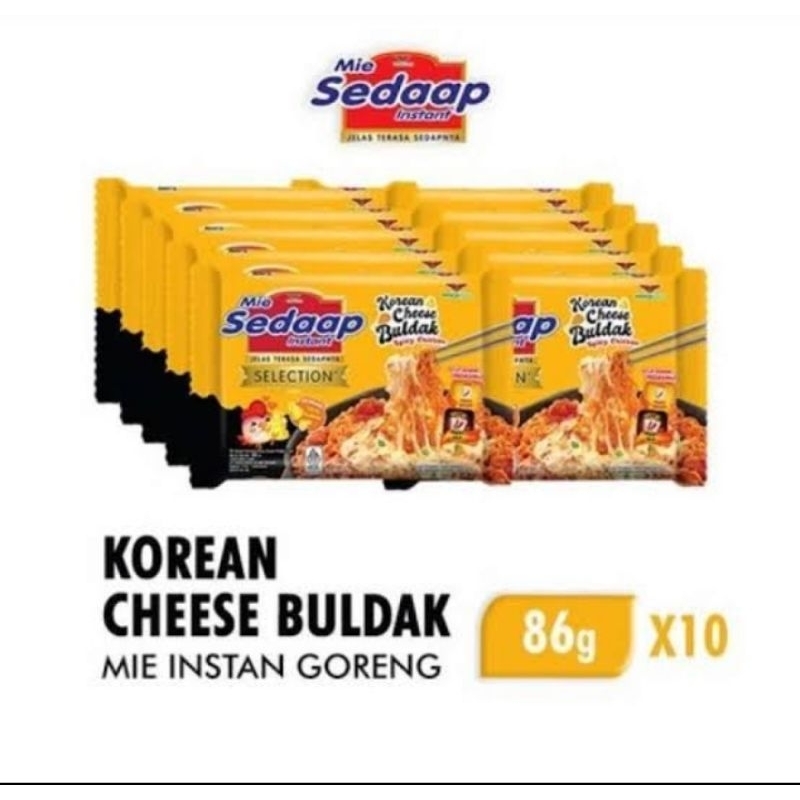 

Mie Sedaap / Sedap Korean Cheese Buldak Isi 10pcs