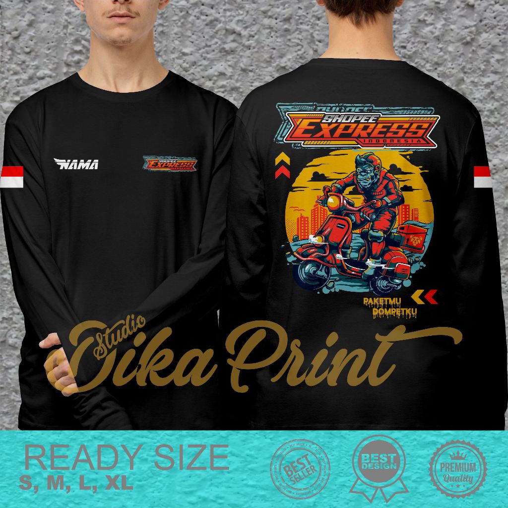 Kaos Kurir Shopee Express Indonesia Vol. 5 Bahan Nyaman Dan Adem