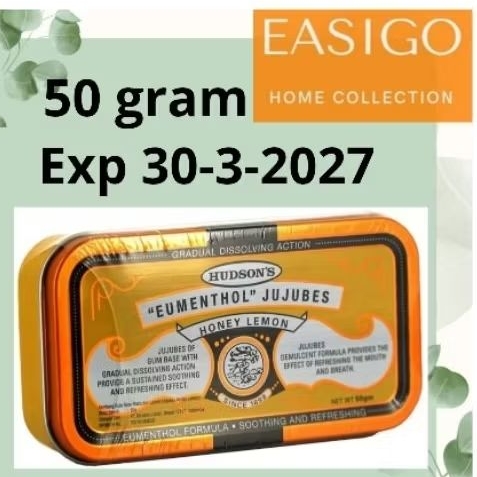 

HUDSON'S EUMENTHOL JUJUBES TIN 50 GRAM