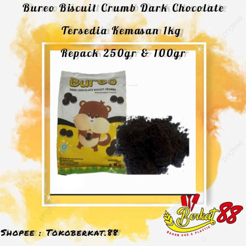 

BUREO BISCUIT CRUMB DARK CHOCOLATE TERSEDIA KEMASAN 1KG REAPCK 250GR & 100GR