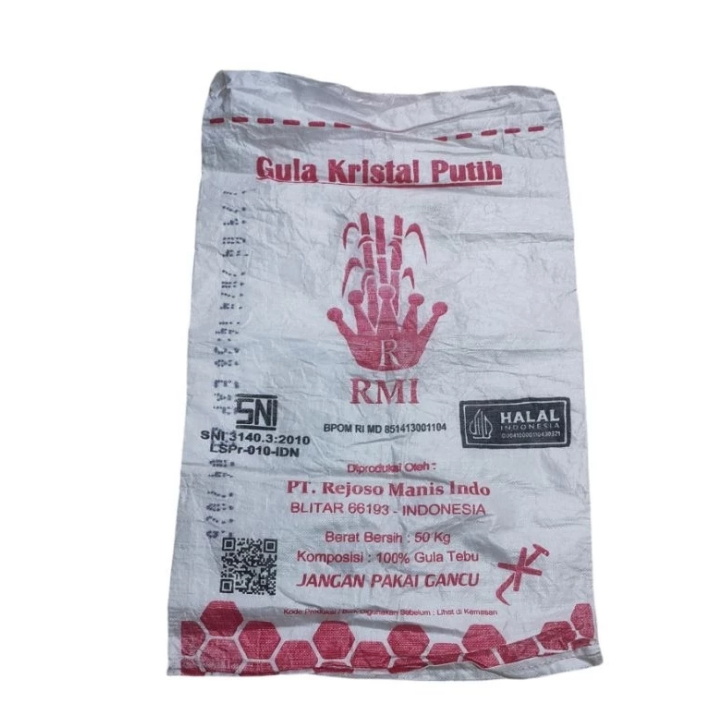 KARUNG PADI BAHAN PLASTIK BEKAS GULA 50 KG