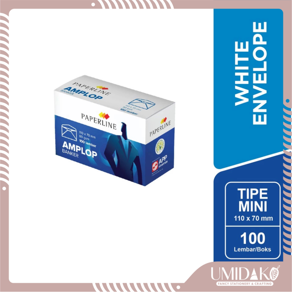 

[UMIDAKO] AMPLOP PUTIH POLOS KECIL ENVELOPE PAPERLINE MINI PG (1 PAK)