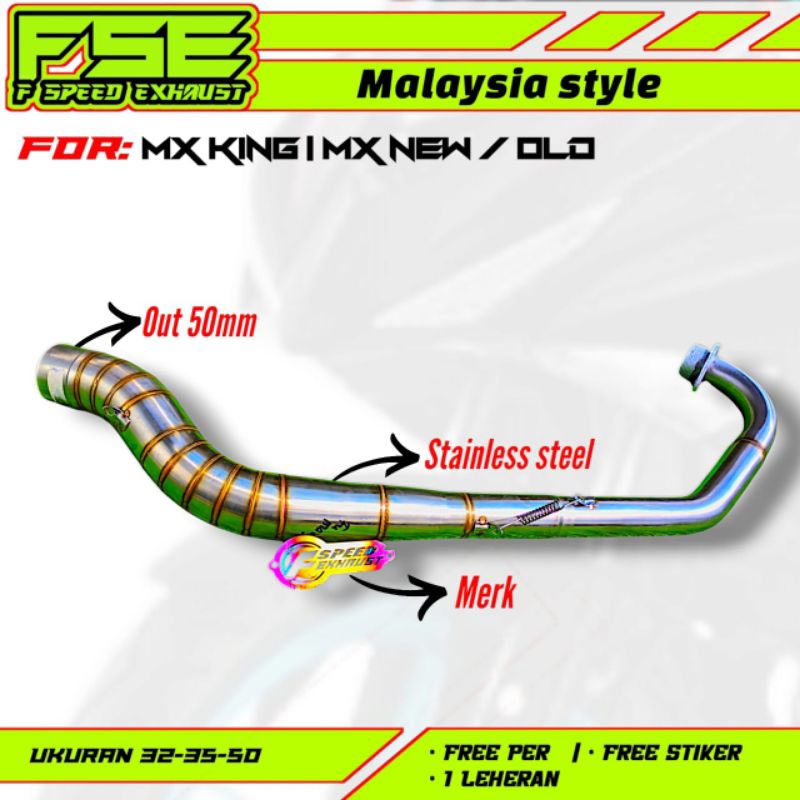 LEHERAN KNALPOT MX KING MX 135 NEW MX OLD 135 MALAYSIA STYLE F SPEED EXHAUST