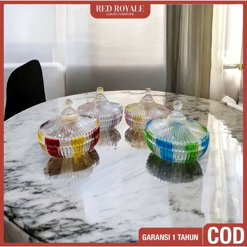 toples kue kaca kristal mewah elegant tempat penyimpanan makanan serbaguna