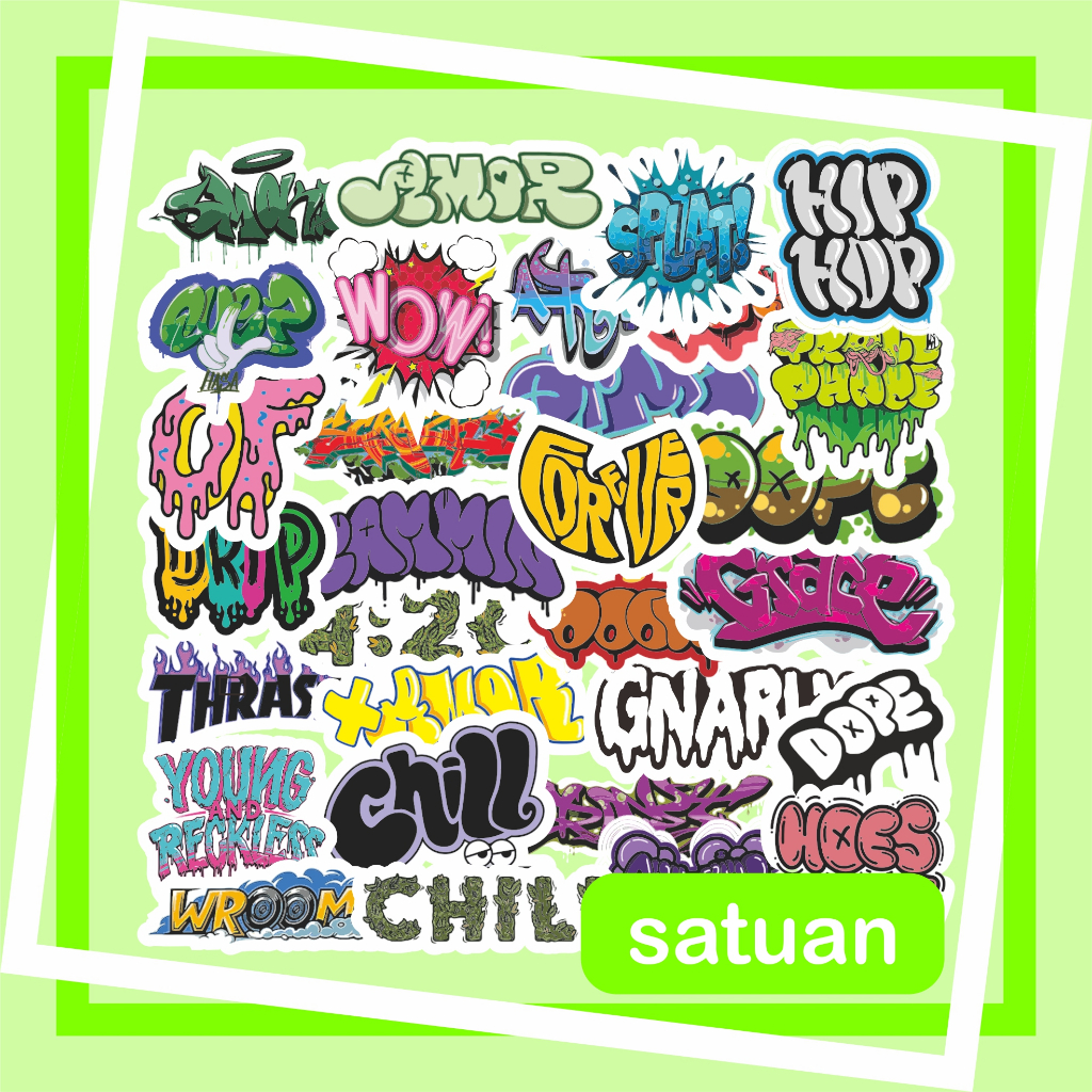 

(1 pc) Stiker Graffiti 1 | sticker grafiti grafitti grafity tulisan keren laptop hp helm
