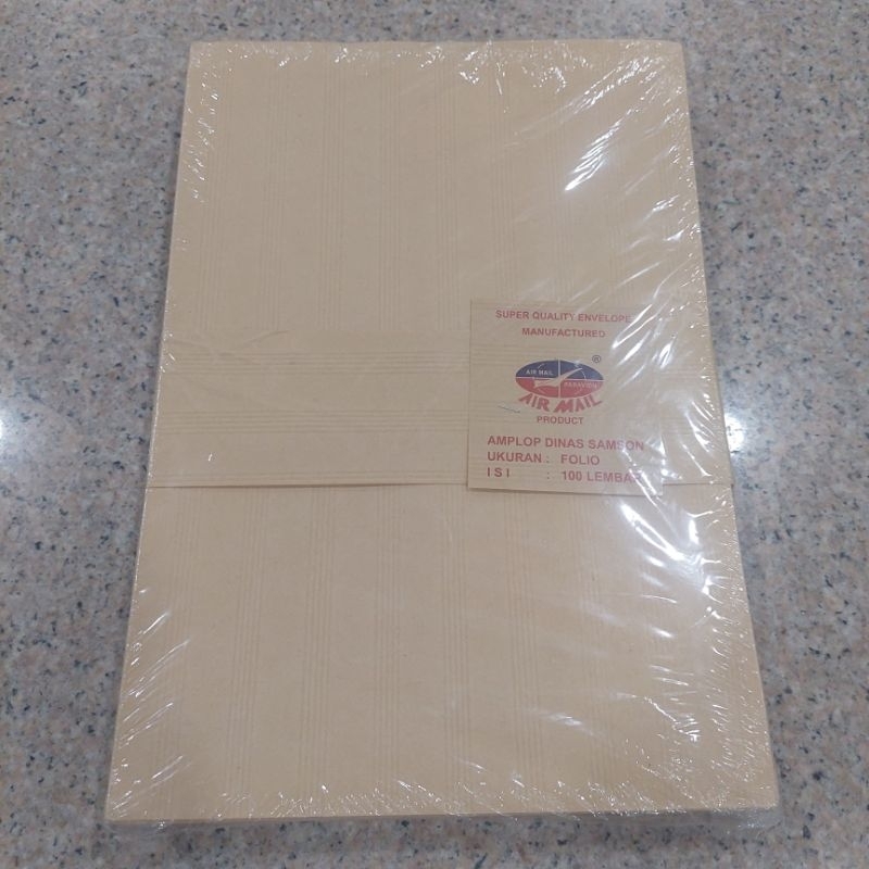 

Amplop Coklat F4 Airmail Polos (Pak) Isi 100