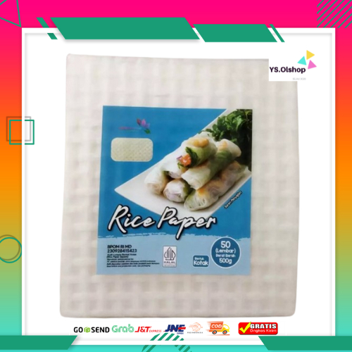 

RB Rice Paper KOTAK 500 g isi 50 lembar - Banh Trang 22cm - Kulit Lumpia Vietnam- Rice roll- Salad