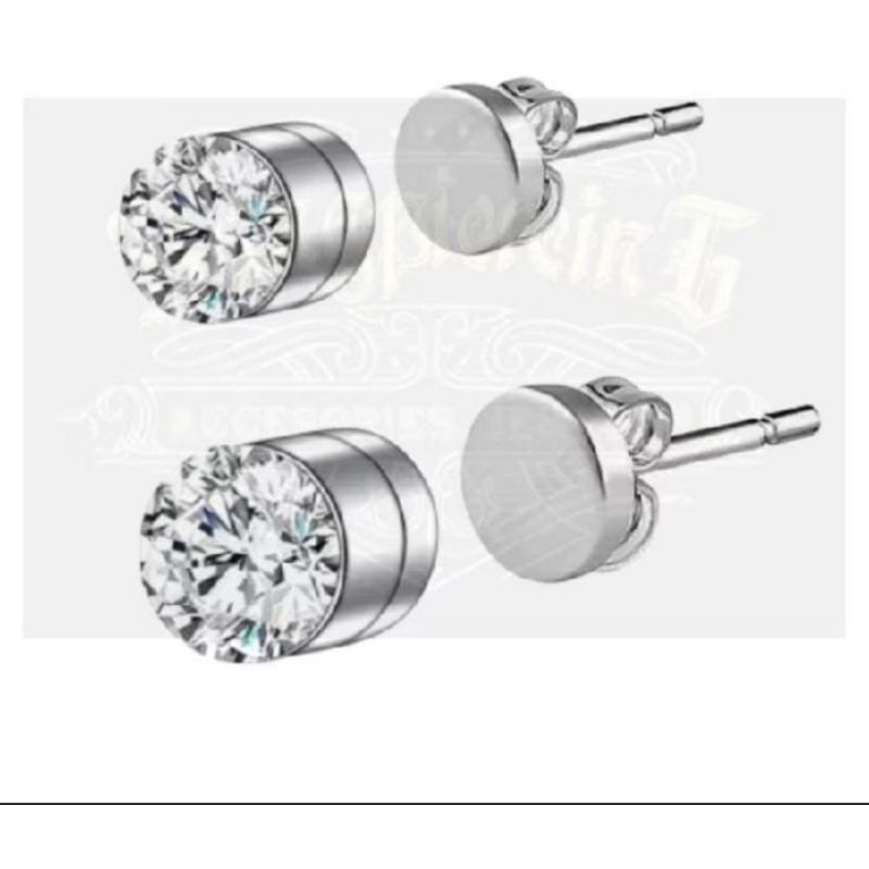 1pcs Anting Magnet Permata Pria  seperti Tindik Asli Anting Magnet Pria Anting Pria Korea/anting mag