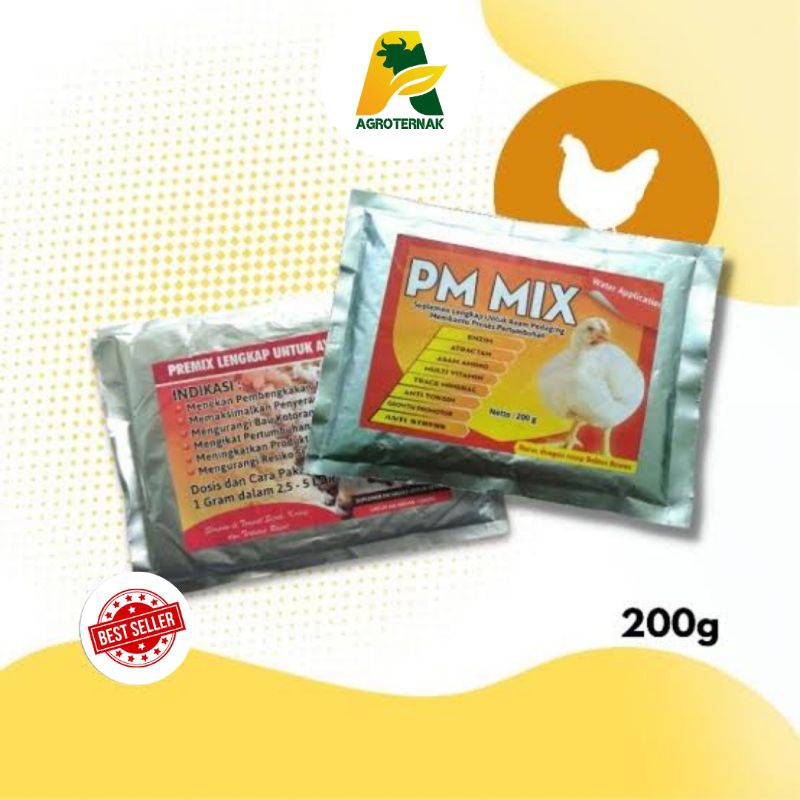 PM Mix WA Premix Larut Air Ayam Broiler Ayam Pedaging