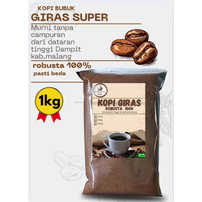

KOPI GIRAS SUPER | ROBUSTA MURNI 100% | KEMASAN 1 KG