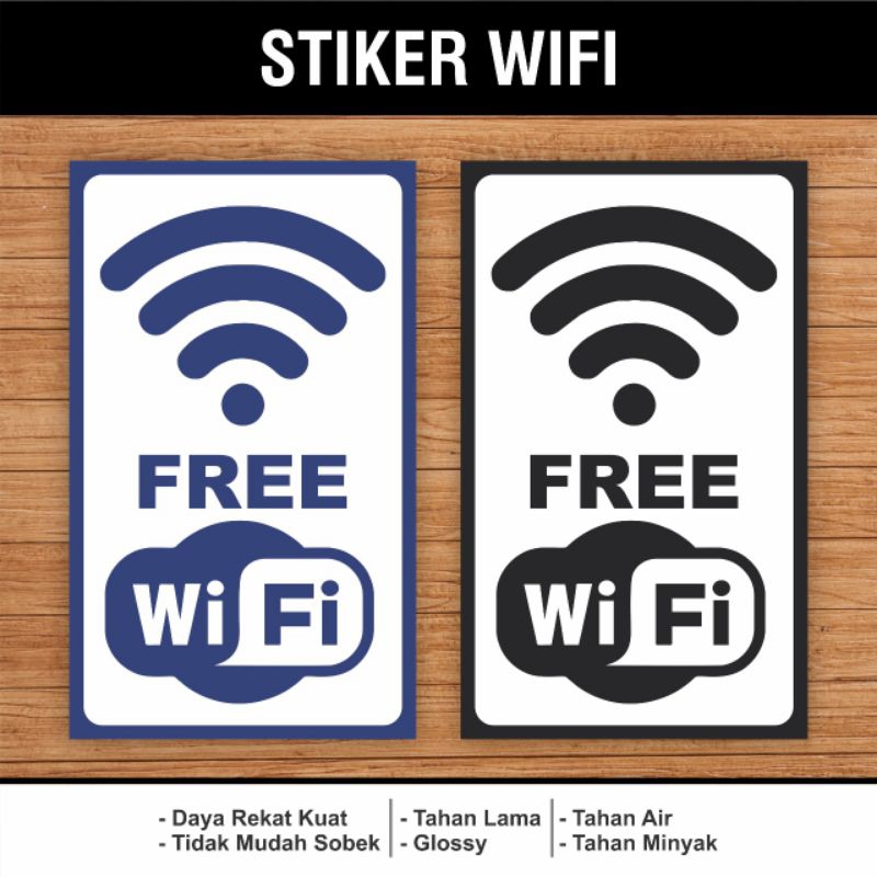 

Stiker Vinyl FREE WIFI Murah Tahan Lama