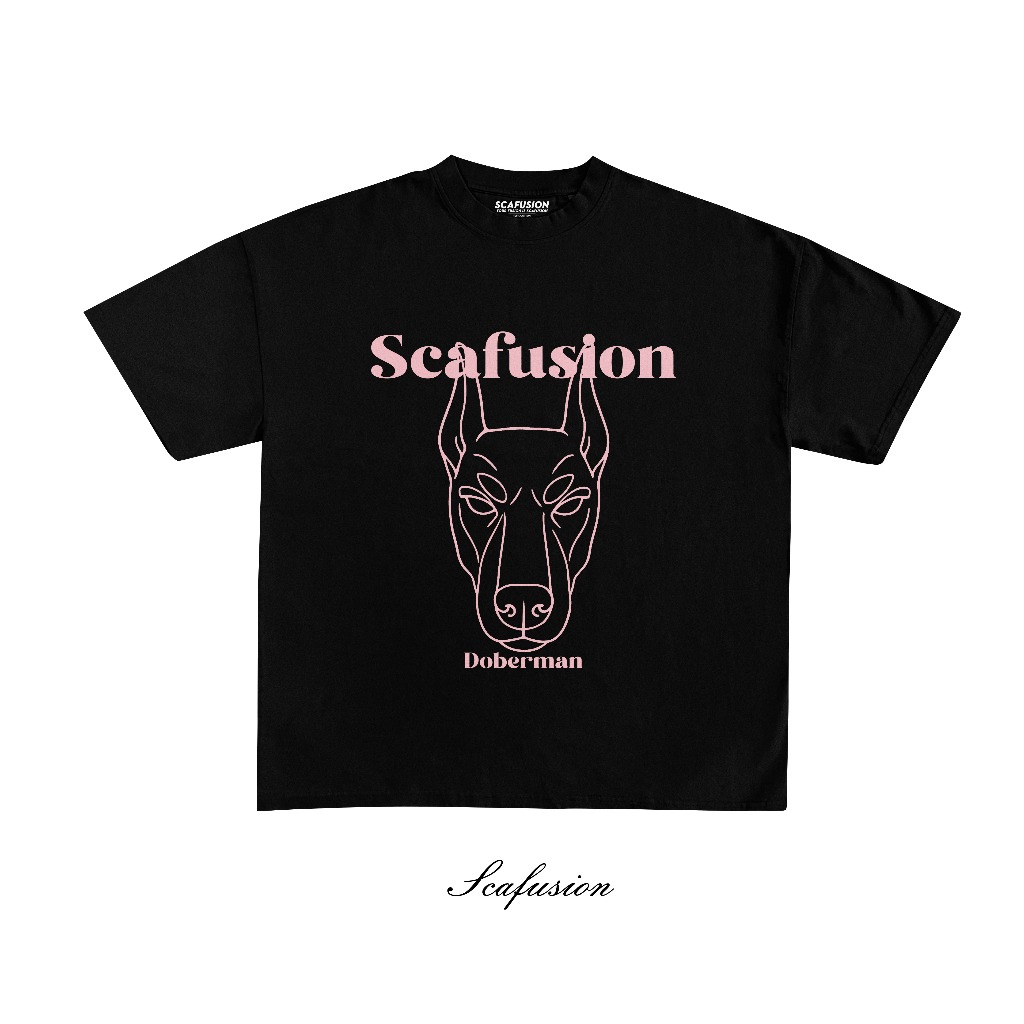 Scafusion Doberman Blush Tee Black 24s