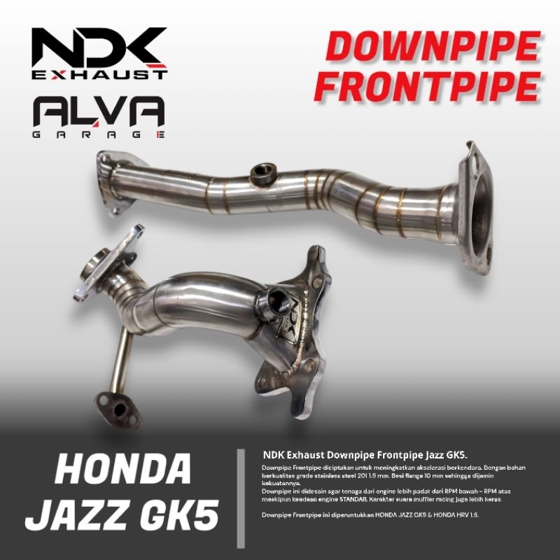 READY STOK Downpipe Frontpipe Jazz GK5 NDK Exhaust Knalpot Jazz GK5 merk NDK Exhaust Knalpot Racing 
