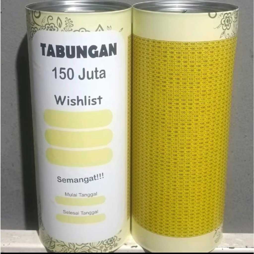 Celengan Target XXL Permanen untuk Tabungan Kertas dan Logam