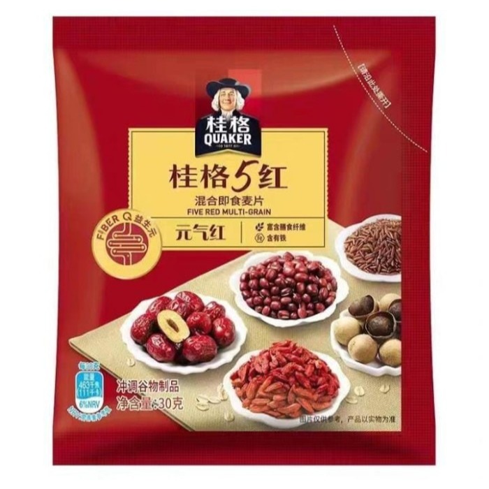 

Quaker Five 5 Red Multi Grain 30g Angco Travel Size Mini Size Tester Size
