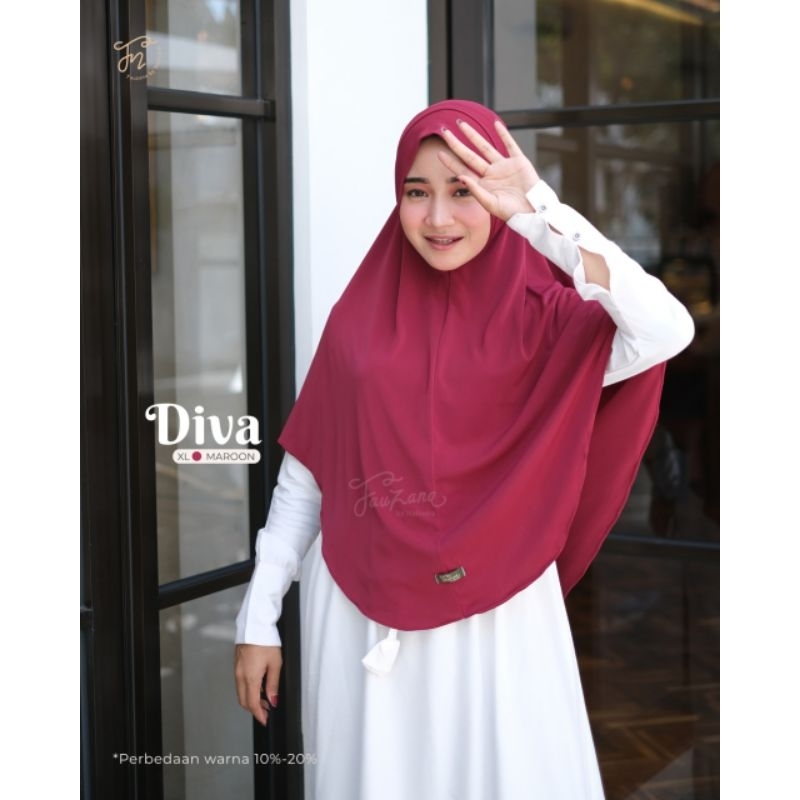 Hijab Diva Jilbab Instan Standar Jumbo Ear Friendly by Abhyana