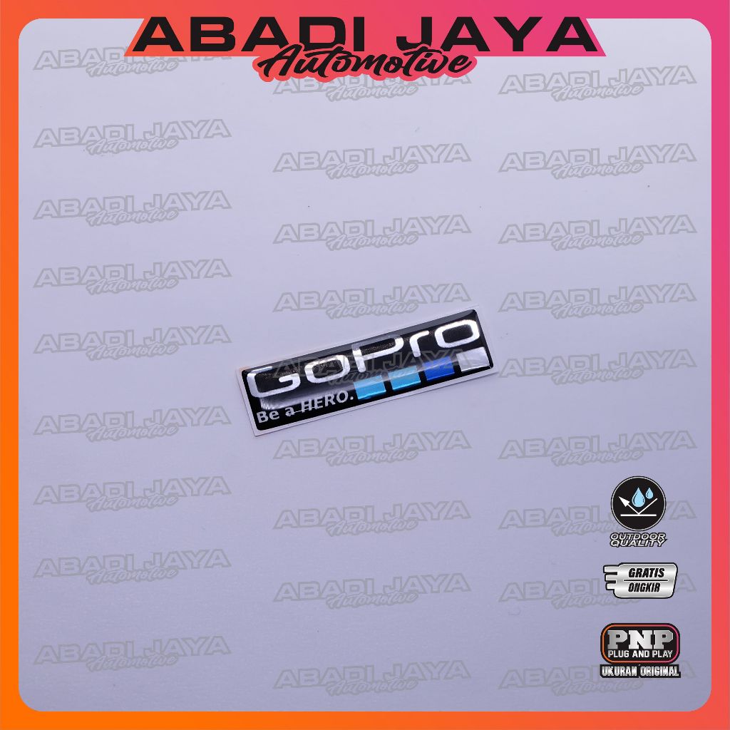 emblem gopro / sticker logo gopro / emblem timbul gopro / stiker timbul gopro / stiker logo gopro