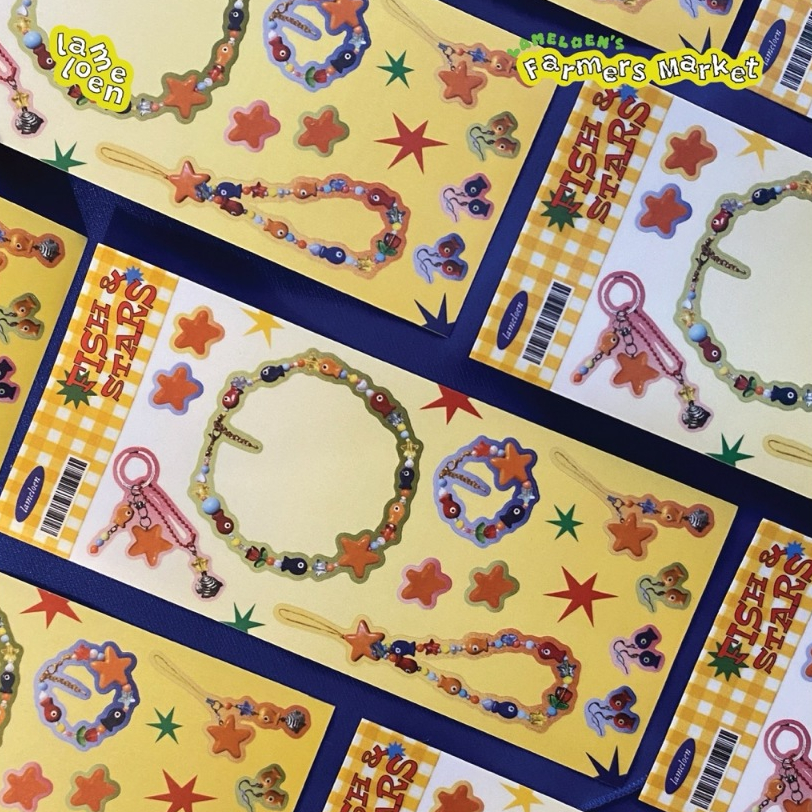 

꒰ lameloen ꒱ Fish n Stars Sticker Sheet