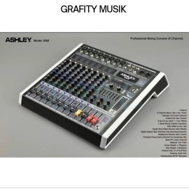 Mixer Audio Ashley R&B 8 Mixer Audio Ashley RNB 8 Channel Original