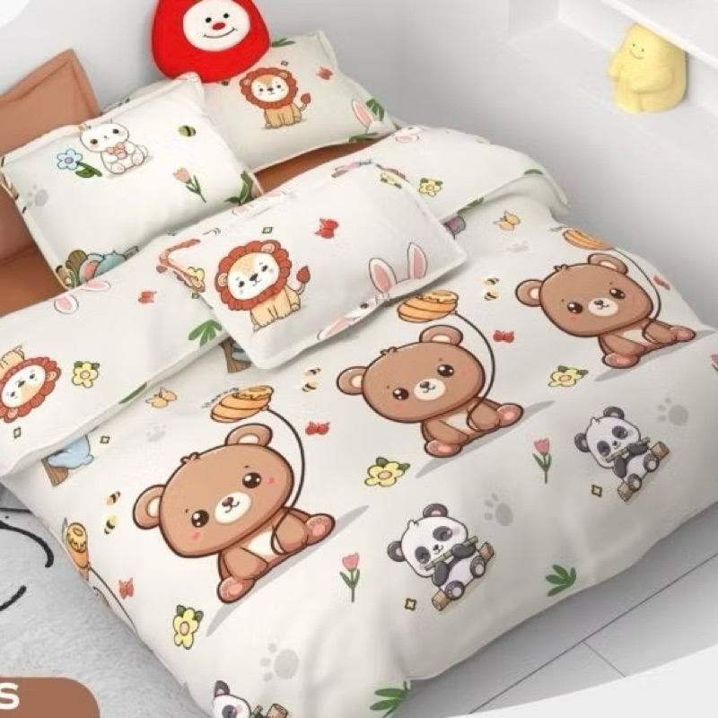 Sprei Dipan 90x200 | 100x200 | 120x200 Single Set Bantal Guling Tinggi 20cm