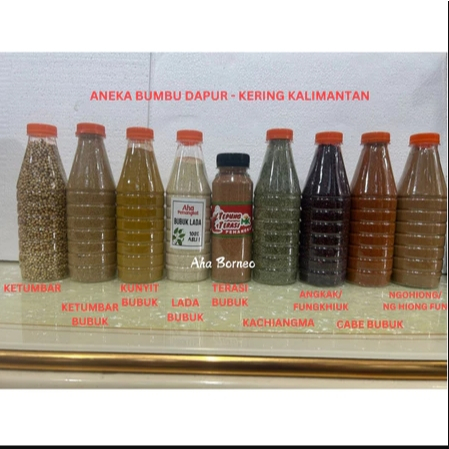 

BUMBU DAPUR KALIMANTAN LADA TERASI ANGKAK CABE KUNYIT NGOHIONG KACHIANGMA KETUMBAR