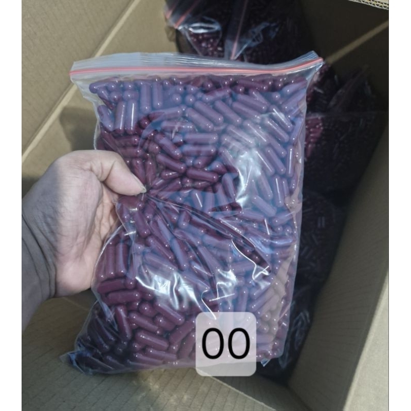 cangkang kapsul No 00 / kapsul kosong merah maroon ukuran 00 ACG