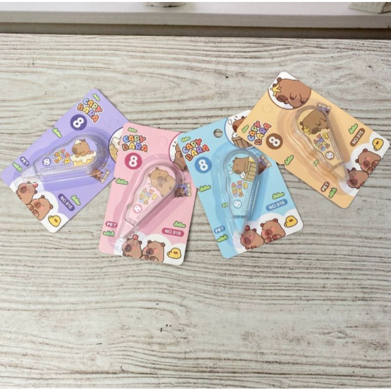 

Tipe-X Satuan CappyBara Correction Tape CappyBara Beruang Coklat Cute Alat Tulis Sekolah Kantor Termurah