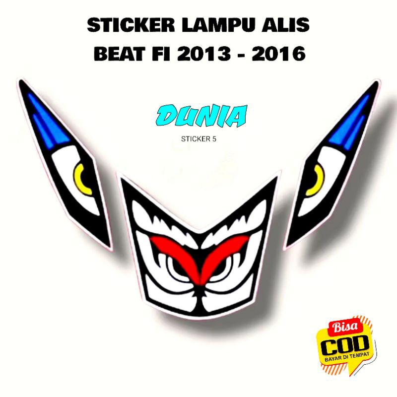 Sticker variasi , stiker variasi lampu beat fi 2013 sampai 2016