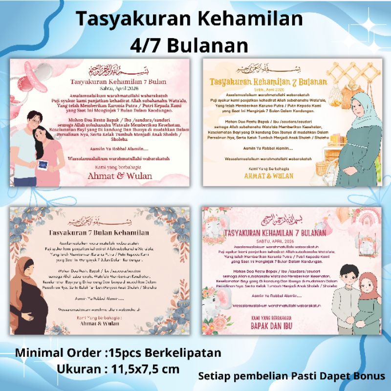 

Stiker Apaper HVS Tasyakuran 4/7 Bulanan Bisa Custom