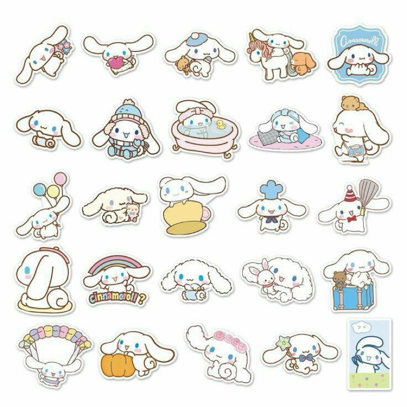 

50 PCS Stiker Cinnamoroll Sanrio free 7 random stiker laptop anti luntur