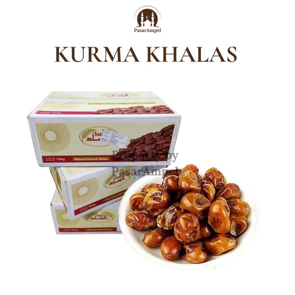 

Kurma Khalas Date Crown 1KG / Kurma Manis Enak Legit Oleh - oleh Haji Umroh