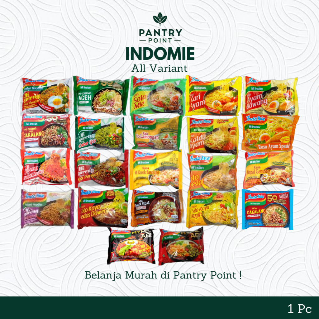 

Indomie All Varian Mie Goreng Mie Rebus